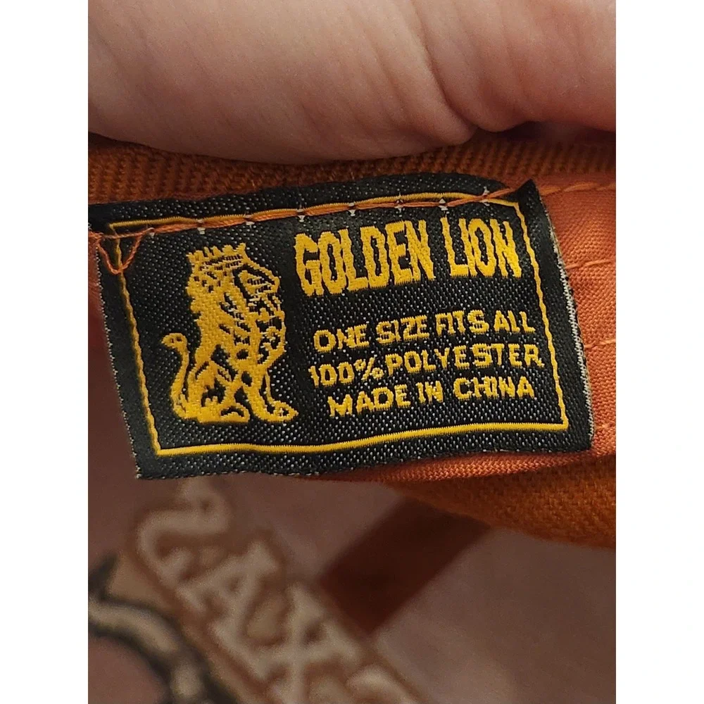 Golden Lion Texas Longhorn Baseball Cap Burnt Orange Embroidered Adjustable Hat